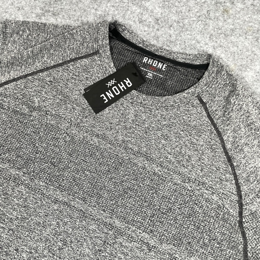 Rhone Mens T-Shirt XXL Gray Heather Short Sleeve Raglan Performance NWT